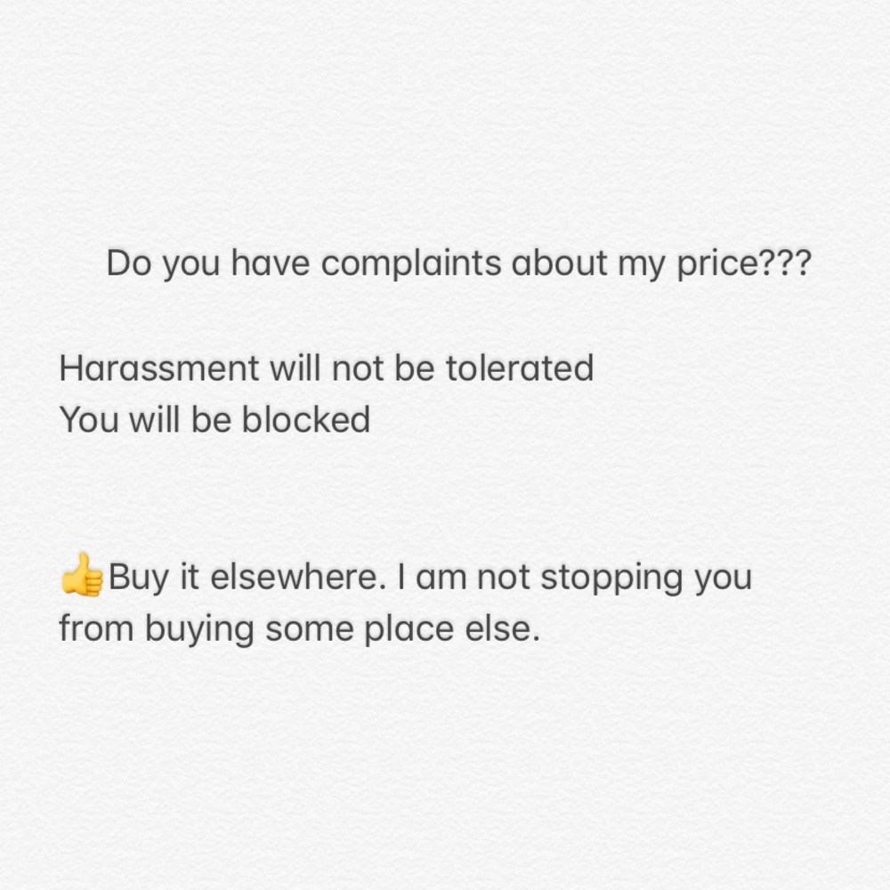 Do you have a problem with my asking price?